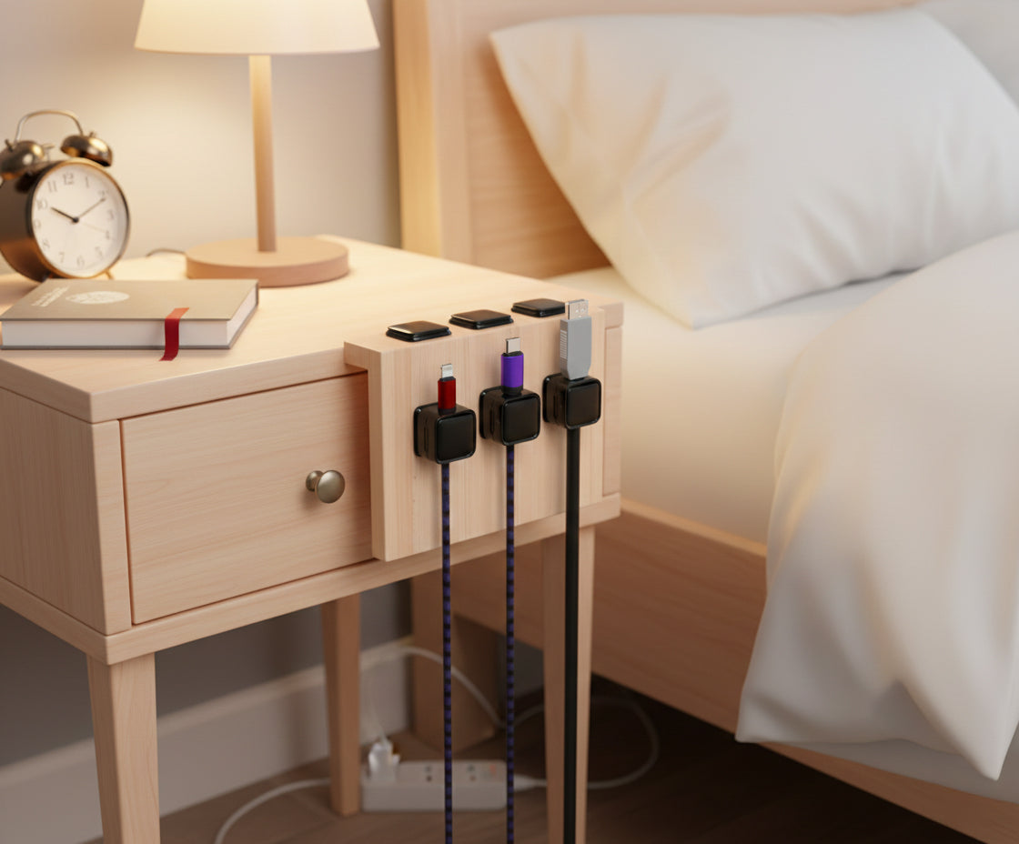 Magnetic Cable Organizer Clips – Desk & Wall Cable Management (3–6 Pack)