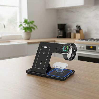 65W GaN Fast Charger – Dual USB-C + USB-A Power Adapter