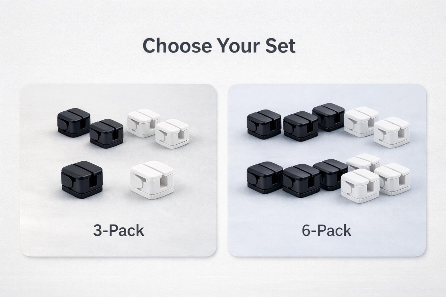 Magnetic Cable Organizer Clips – Desk & Wall Cable Management (3–6 Pack)